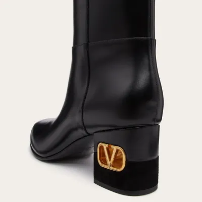 VALENTINO Calf leather boots (heel height 6 cm)