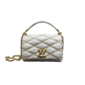 Louis Vuitton GO-14 MM White/Black/Navy Blue/Grey/Pink Lambskin Leather Gold Hardware