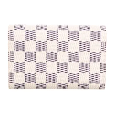 Louis Vuitton Medium Alexandra Wallet Damier Azur Pattern Coated Canvas Brass Hardware