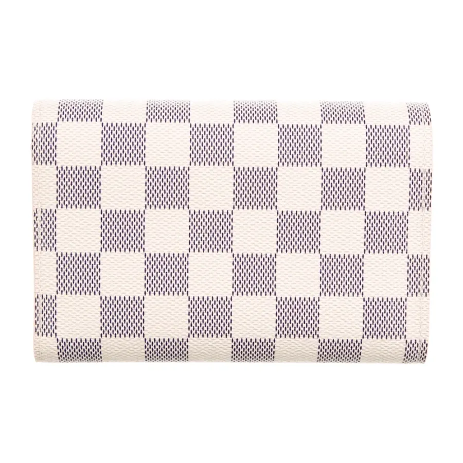Louis Vuitton Medium Alexandra Wallet Damier Azur Pattern Coated Canvas Brass Hardware