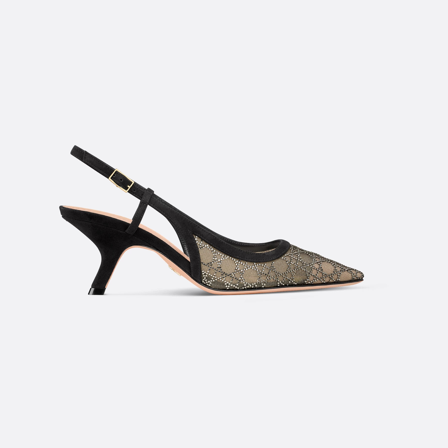 Salto agulha preto da Dior com bico fino.