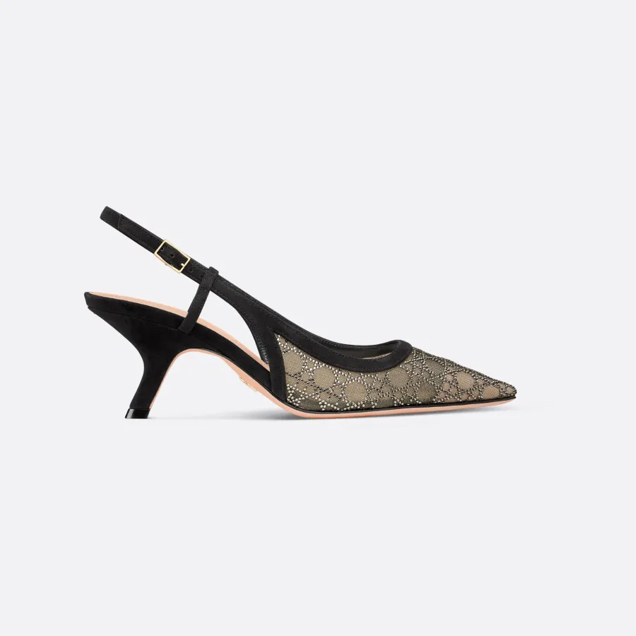 Dior black stiletto heels with pointed toes