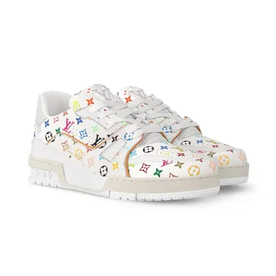 Louis Vuitton White LV patterned sneakers