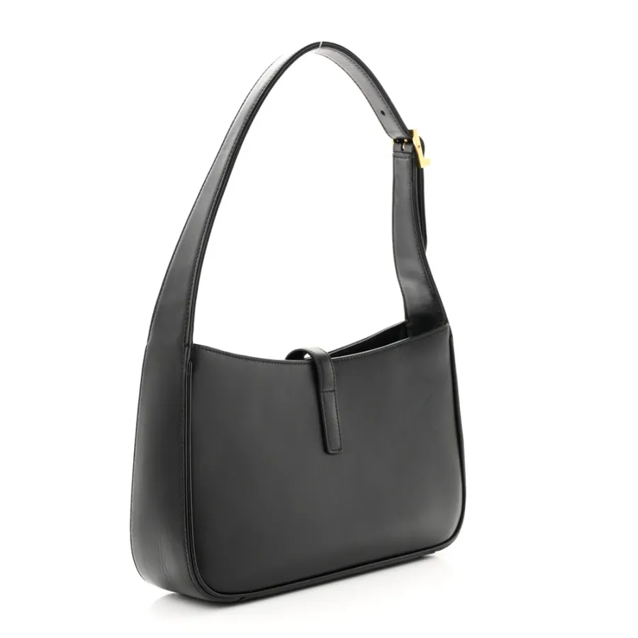 Saint Laurent Medium Le 5 À 7 Hobo Black Smooth Calfskin Leather Gold Hardware