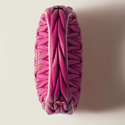 Miu Miu Wander Matelassé Nappa Quilted Lambskin Leather handbag Red Purple Crossbody Bags