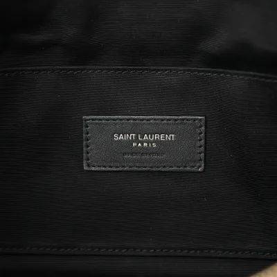 Saint Laurent Small Belt Bag Black Monogram Grain De Poudre Leather Gold Hardware