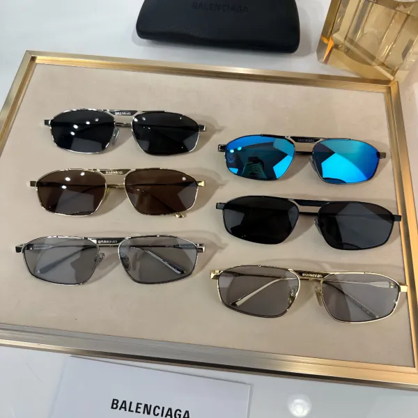 Balenciaga glasses grey silver/grey gold/black/black silver/brown gold/mirrored black color Size 63-16-145 - Image 8