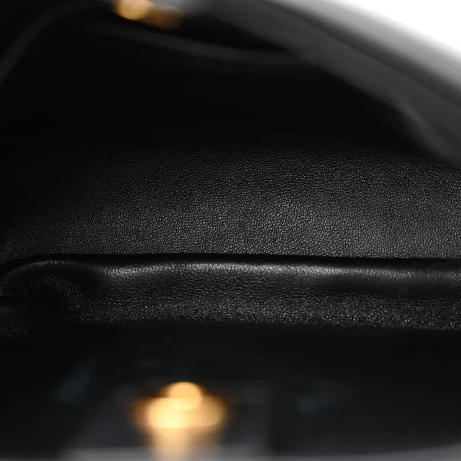 Valentino Garavani Small Roman Stud The Handle Bag Black Nappa Leather Gold Hardware