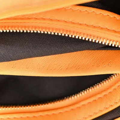 Fendi FF 1974 Embossed Baguette Clementine Nappa Leather Gold Hardware