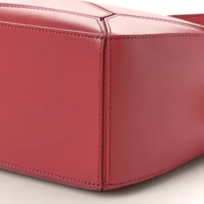 Loewe Puzzle Bag Small Plumrose Satin Calfskin Leather Incognito Hardware