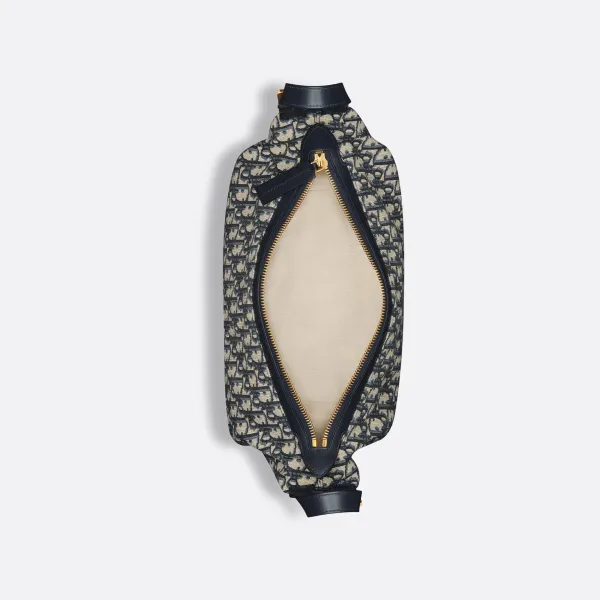 Dior Medium D-Journey Bag in Blue Dior Oblique Jacquard Gold Hardware - Image 4