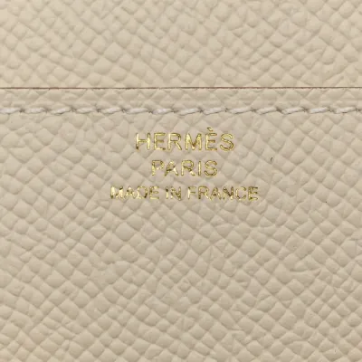 Hermès Constance Wallet To Go Béton Evercolor Leather Gold Hardware