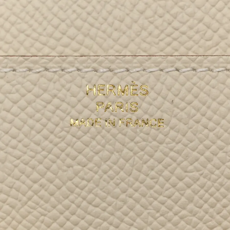 Hermès Constance Wallet To Go Béton Evercolor Leather Gold Hardware