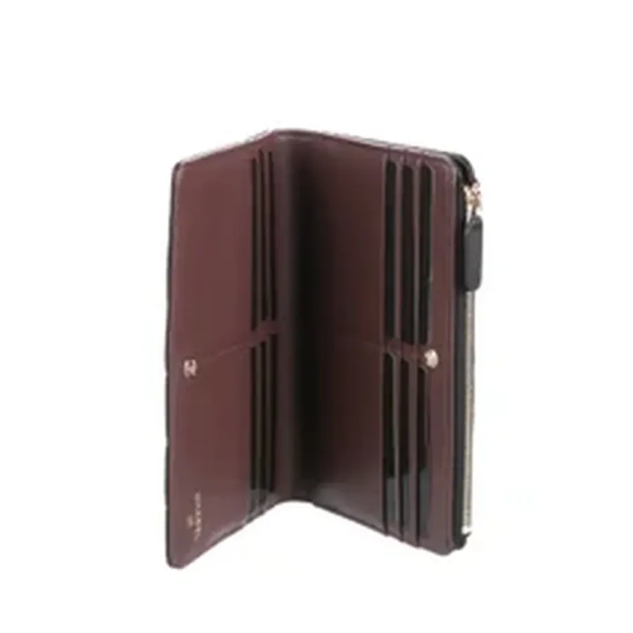 Chanel Large Interlocking CC Logo Wallet Black Caviar Leather Gold Hardware