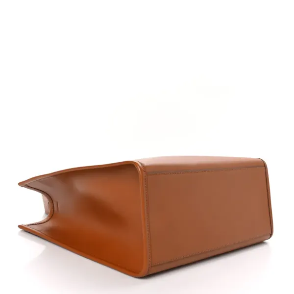 Fendi Medium Fendi Sunshine Shopper Tote Cuoio King Vitello Leather & Plexiglass Gold Hardware - Image 6