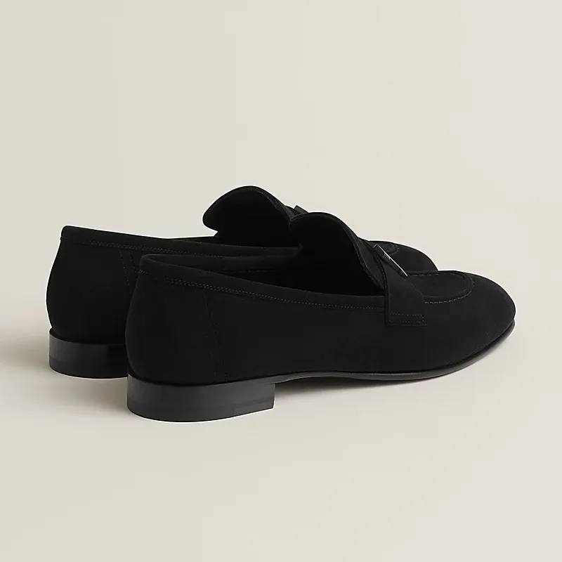 HERMES Paris Black Loafers