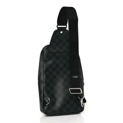 Louis Vuitton Avenue Sling Backpack MM Damier Graphite Canvas Silver Hardware