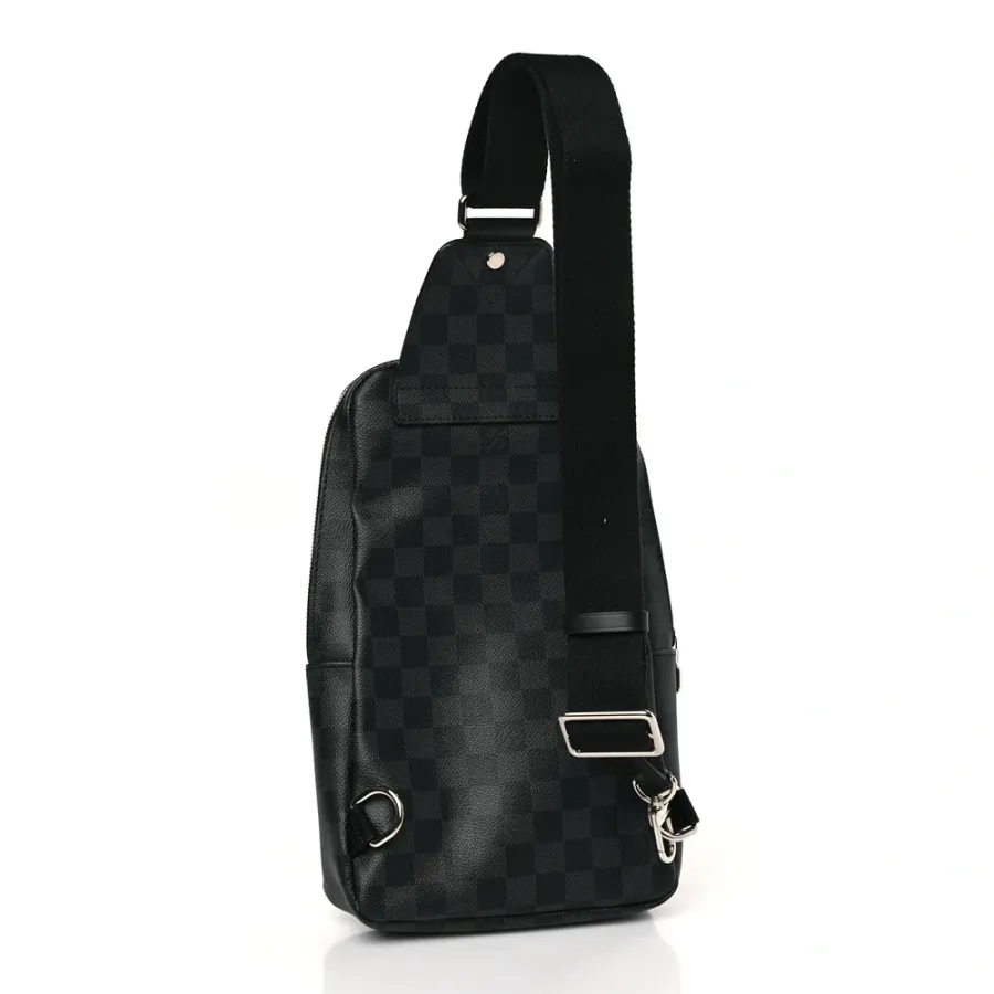Louis Vuitton Avenue Sling Backpack MM Damier Graphite Canvas Silver Hardware