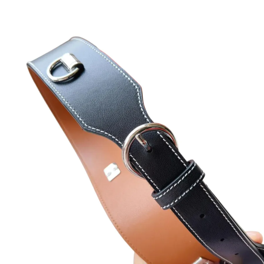Hermès Women' s Belt In Black/Brown Calfskin With Gold/Silver Hardware 45mm