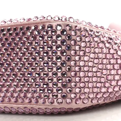 Prada Re-Edition 2005 Shoulder Bag Alabastro Satin & Crystal Silver Hardware