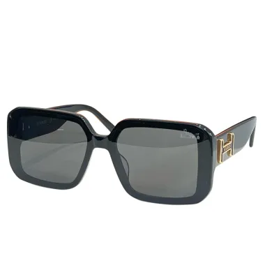 Hermès square frame glasses black/eggplant/blue/green/leopard/purple white/orange color Size 54口20-145