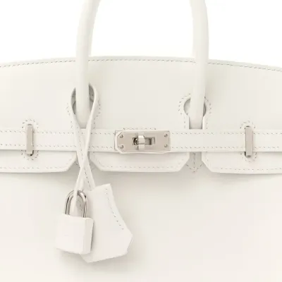 Hermès Birkin 25 New White Swift Leather Palladium Hardware