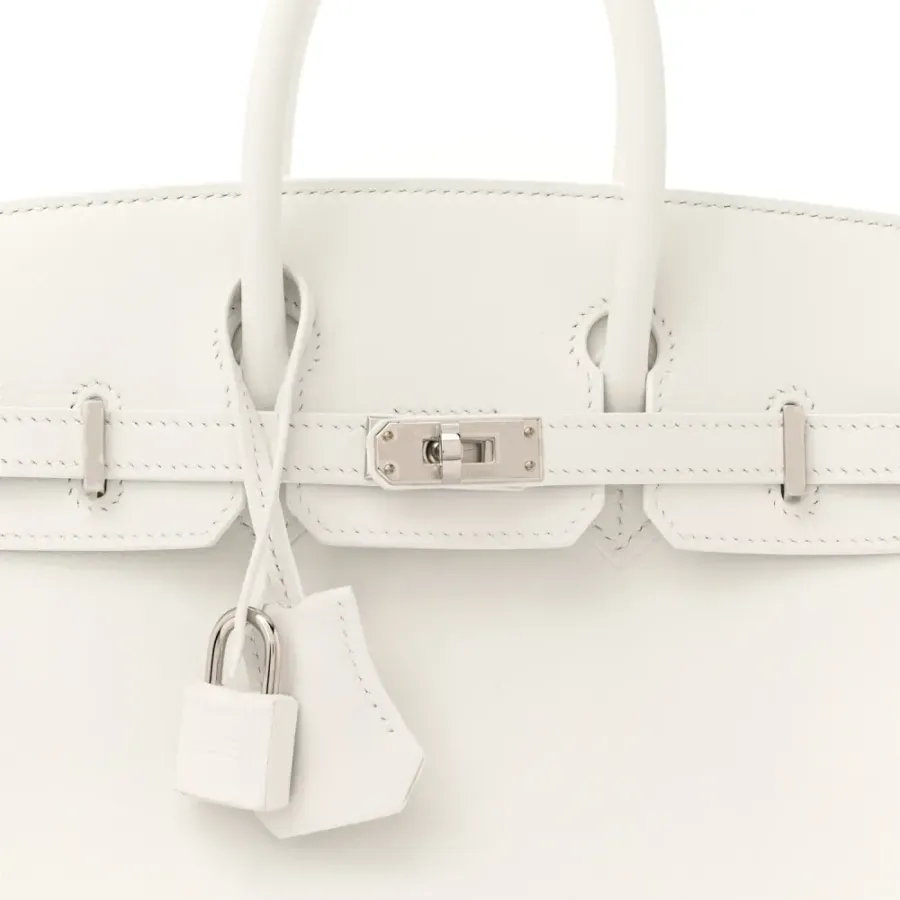 Hermès Birkin 25 New White Swift Leather Palladium Hardware