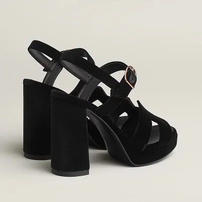 HERMES Jazz Black High Heels Sandal