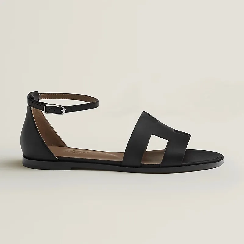 HERMES Santorini black Sandal