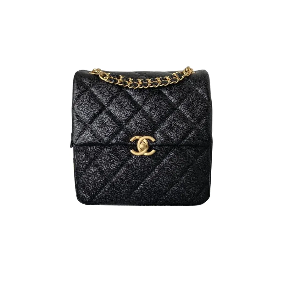 Chanel Yellow / Purple / Red / White / Black Quilted Caviar Leather Backpacks