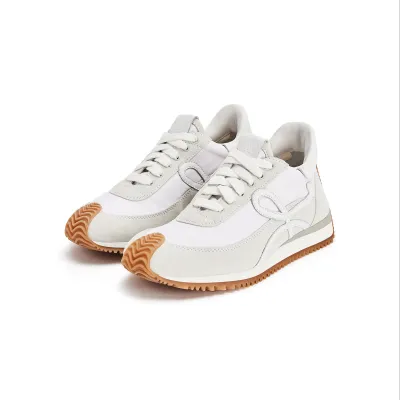 LOEWE White Nylon and cow leather Ballet Runn er 2.0 sneakers for women