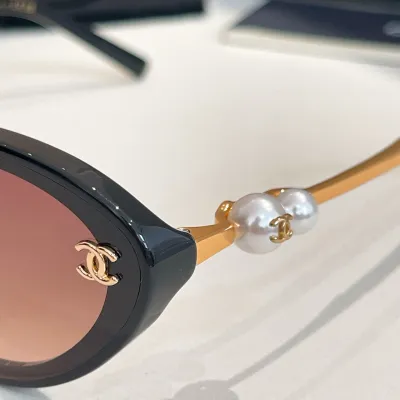 CHANEL glasses black bronze color size 56口18-145