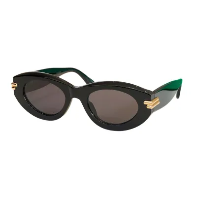 Bottega Veneta Oval glasses black/pink/green white/leopard/grey black/black brown color Size 132口1-120