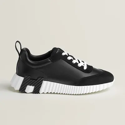 HERMES Black Sneakers Bouncing Sports Shoes