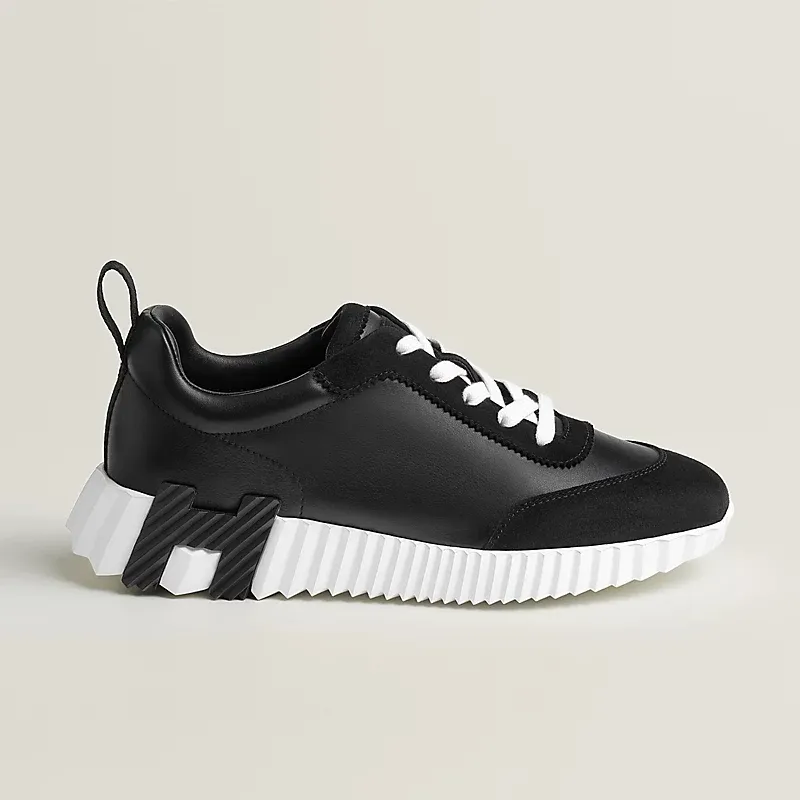 HERMES Black Sneakers Bouncing Sports Shoes