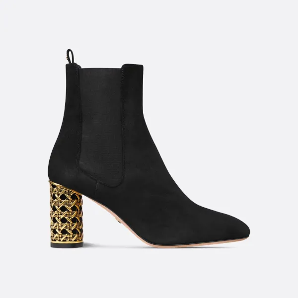 Dior ankle black boots with high heels