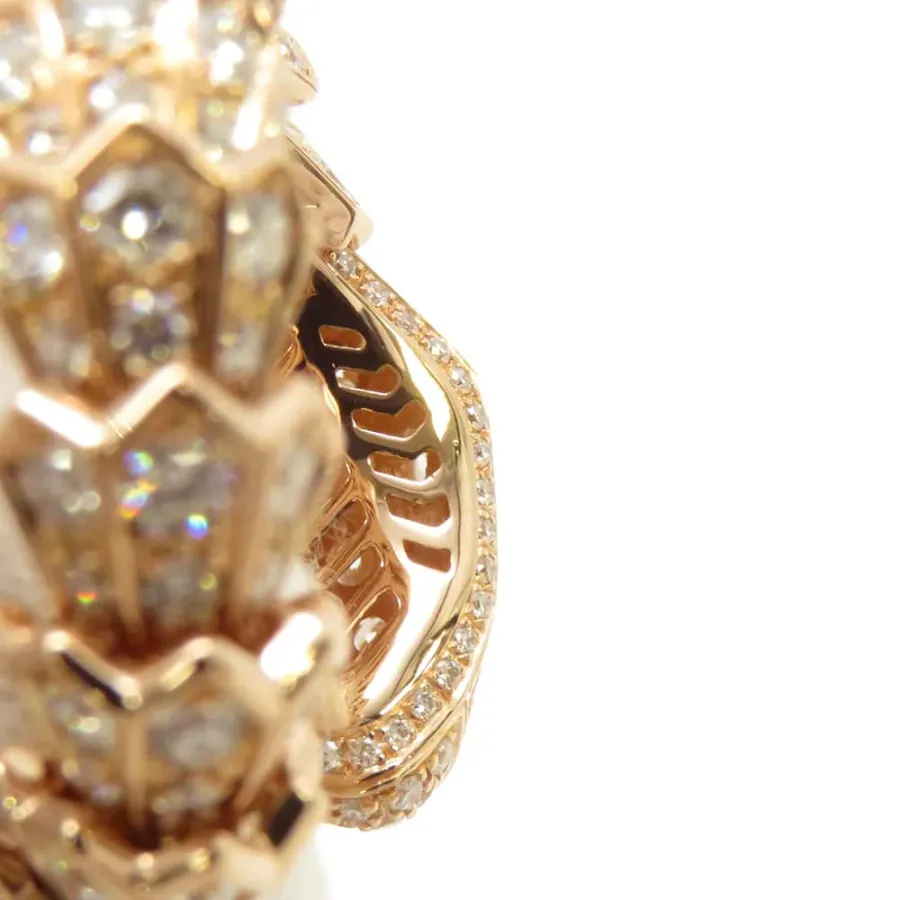 BVLGARI Serpenti Full Diamond Ring Size ML