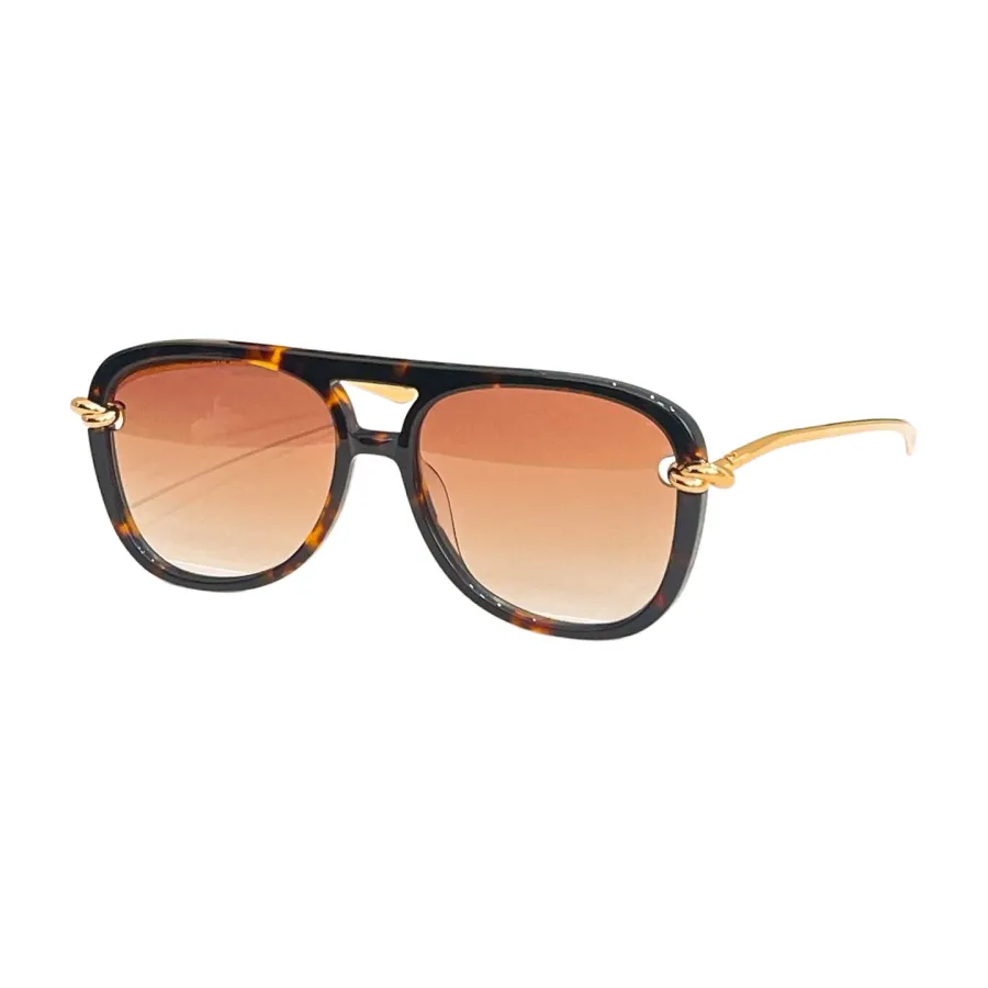Bottega Veneta Pilot glasses black gold/orange black/brown leopard/rust leopard/white/eggplant/brown red/blue orange color Size 56口16-145