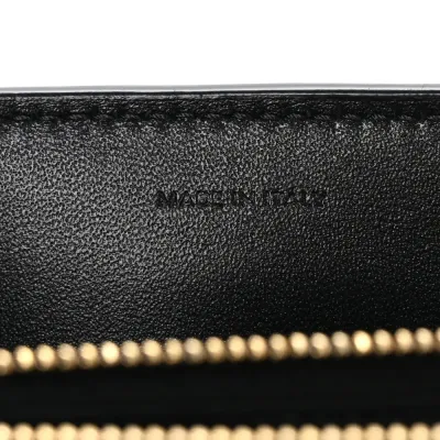 Celine Small Triomphe Chain Shoulder Bag Black Shiny Calfskin Leather Gold Hardware
