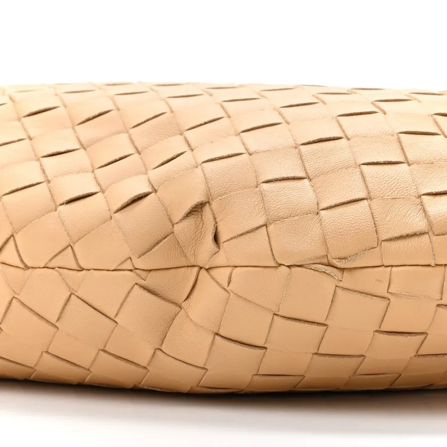Bottega Veneta Maxi Intrecciato Teen Jodie Hobo Almond Nappa Leather