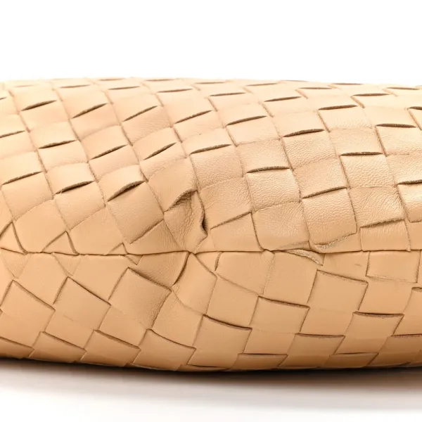 Bottega Veneta Maxi Intrecciato Teen Jodie Hobo Almond Nappa Leather - Image 5