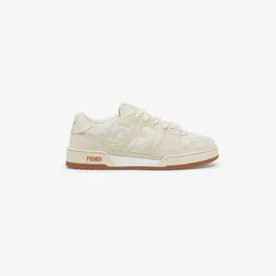 FENDI White suede canvas low-top shoes Sneakers