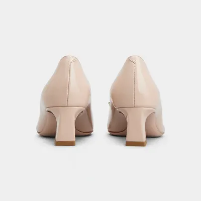 Roger Vivier Trompette Pumps High Heels In Pink Patent Leather With Metal Buckle (Heel Height 4.5cm)