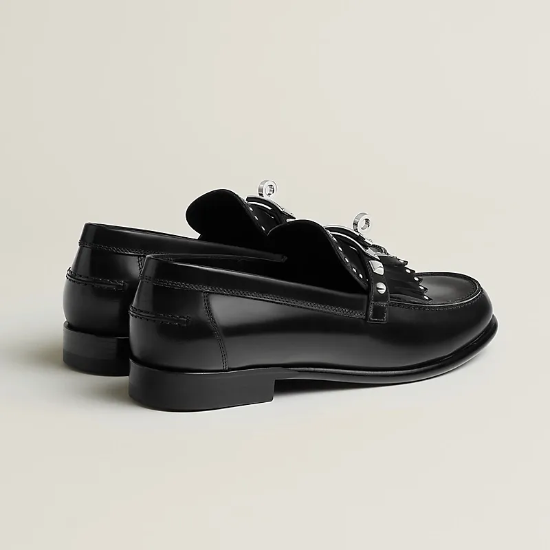 HERMES Destin Black Loafers