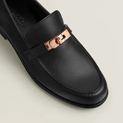 HERMES Destin Black Loafers