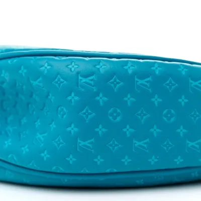 Louis Vuitton Loop PM Blue Nanogram Embossed Calfskin Leather Gold Hardware