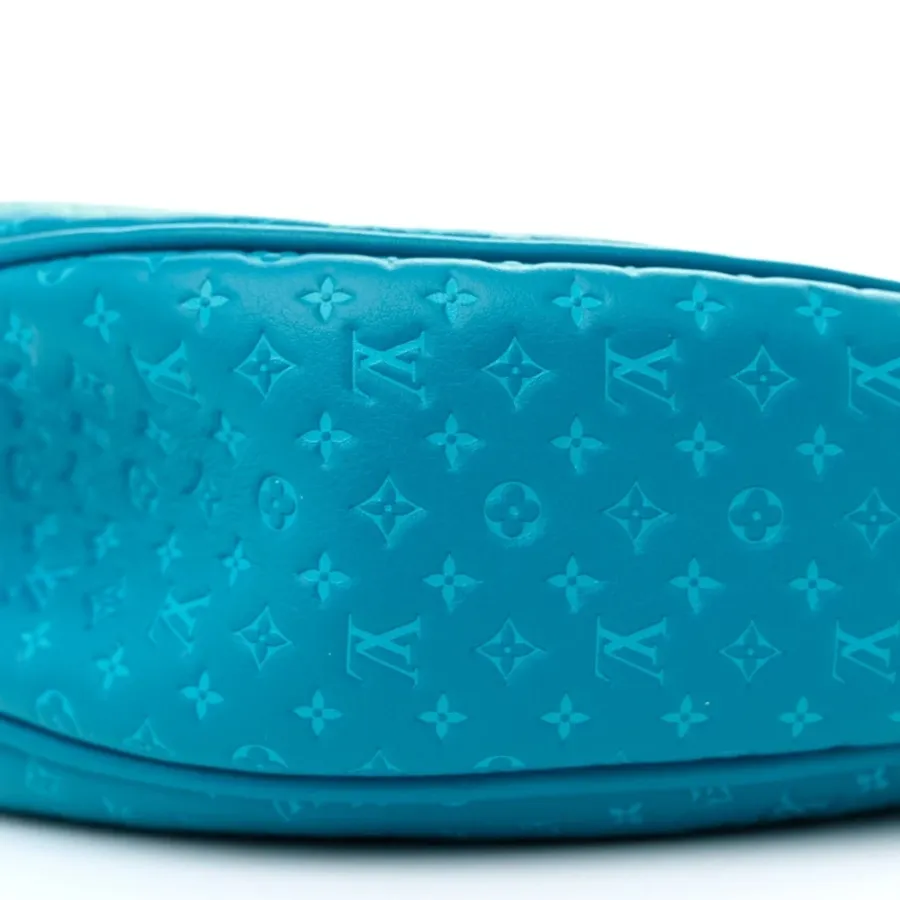 Louis Vuitton Loop PM Blue Nanogram Embossed Calfskin Leather Gold Hardware