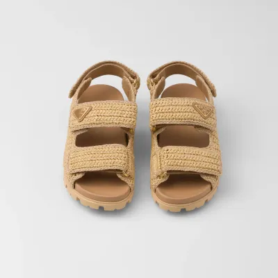 PRADA Beige crocheted sandals