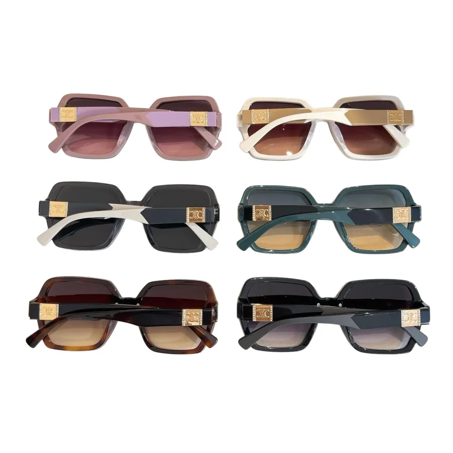 Celine square frame glasses white/leopard/purple/black white/green/black color Size 63口11-146