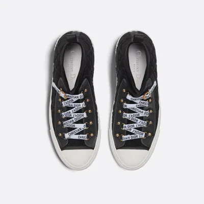 Dior black thick bottom high bang sneakers